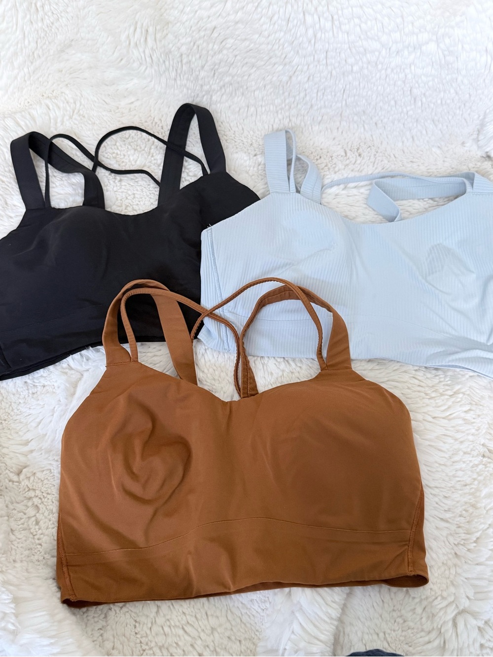 LULUlemon bundle three sports bras sizes 8 &6